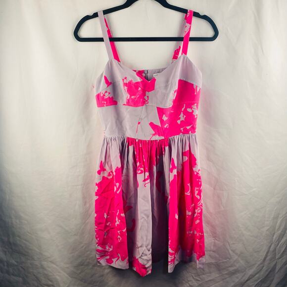 Anthropologie Amanda Uprichard Silk‎ Unicorn Dreams Pink Lavender Dress Medium - Picture 2 of 10